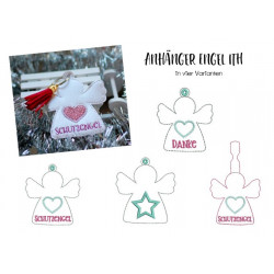 Stickdatei ITH - Schlüsselanhänger Engel Schutzengel - kostenlos für ehrenamtliche Sticker